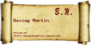 Bezzeg Martin névjegykártya